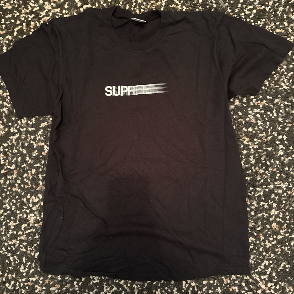 Supreme Black Motion Logo Tee
